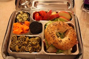 Bagel Sandwich, Carrot Bits and More